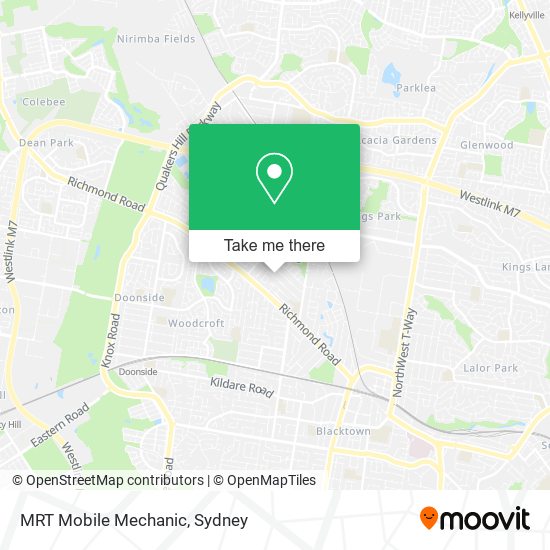 MRT Mobile Mechanic map