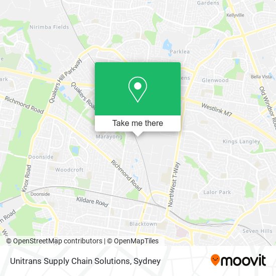 Unitrans Supply Chain Solutions map