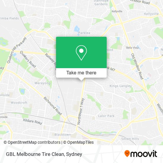 Mapa GBL Melbourne Tire Clean