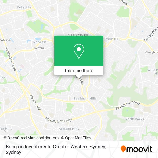 Mapa Bang on Investments Greater Western Sydney