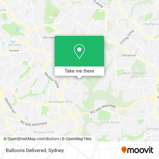 Balloons Delivered map