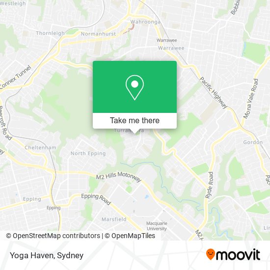 Yoga Haven map