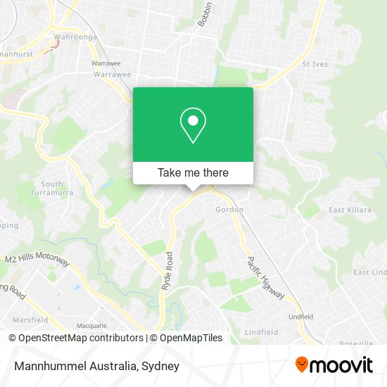 Mannhummel Australia map