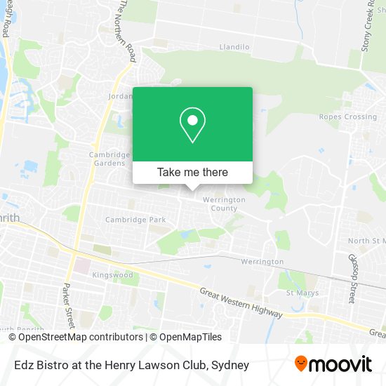 Edz Bistro at the Henry Lawson Club map