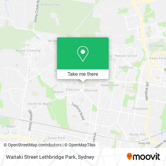 Waitaki Street Lethbridge Park map