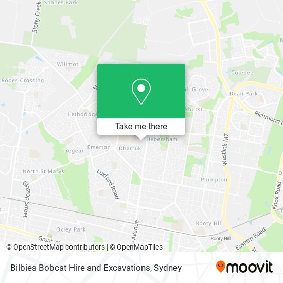 Bilbies Bobcat Hire and Excavations map