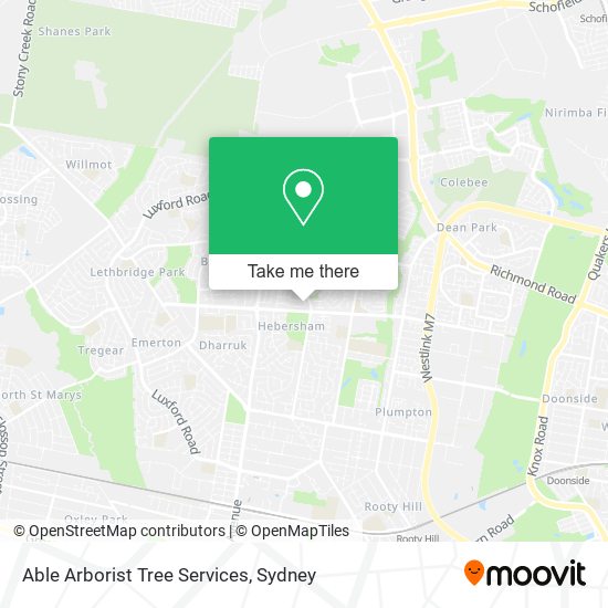 Mapa Able Arborist Tree Services