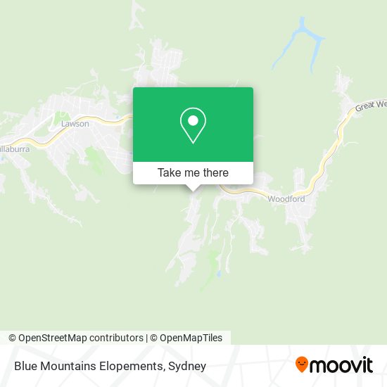 Blue Mountains Elopements map