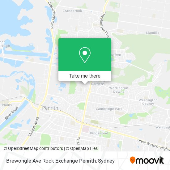 Brewongle Ave Rock Exchange Penrith map