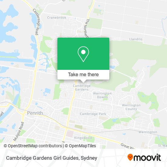 Cambridge Gardens Girl Guides map