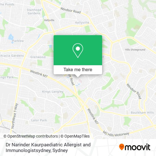 Mapa Dr Narinder Kaurpaediatric Allergist and Immunologistsydney