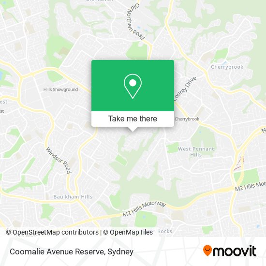 Mapa Coomalie Avenue Reserve