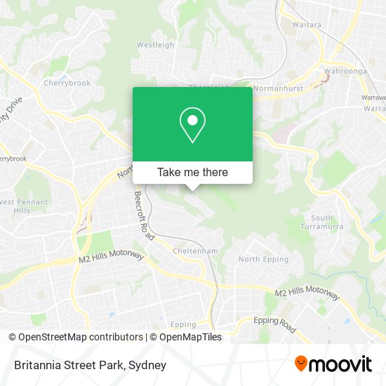 Britannia Street Park map