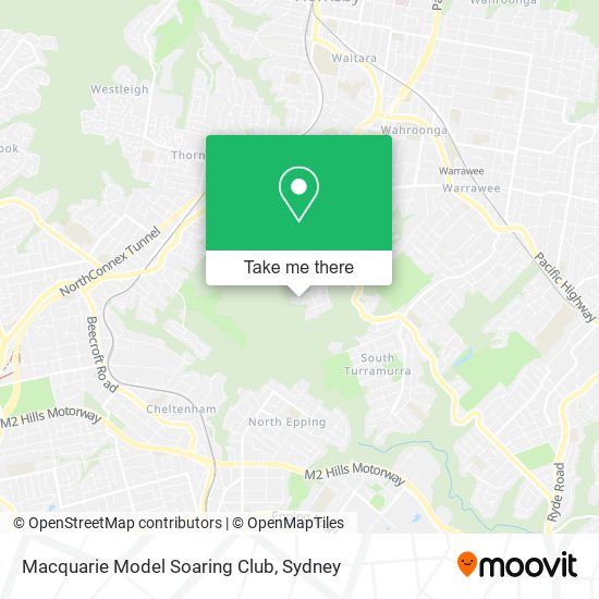 Mapa Macquarie Model Soaring Club