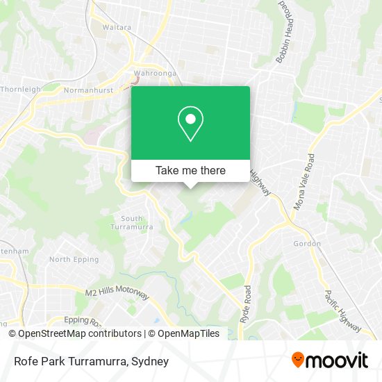 Rofe Park Turramurra map