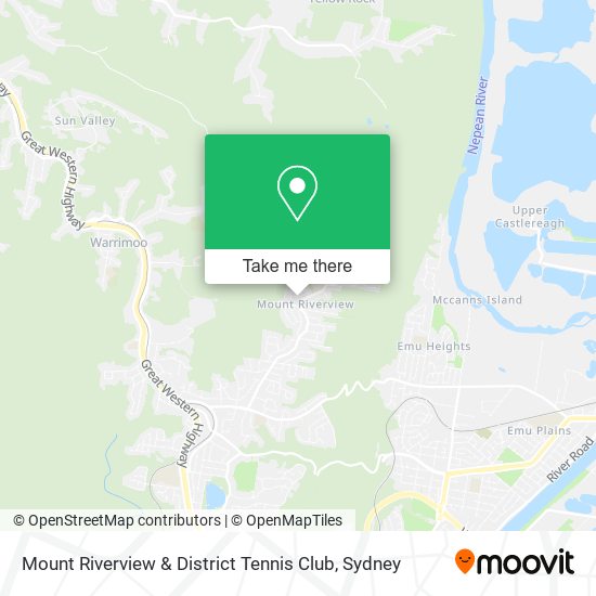 Mapa Mount Riverview & District Tennis Club