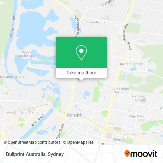 Mapa Bullprint Australia