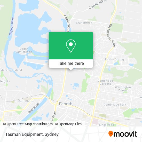 Tasman Equipment map