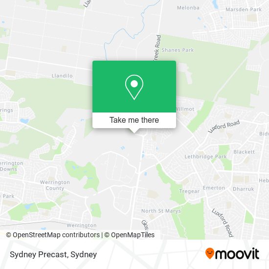 Sydney Precast map