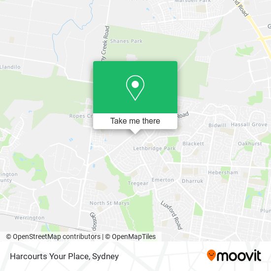 Harcourts Your Place map