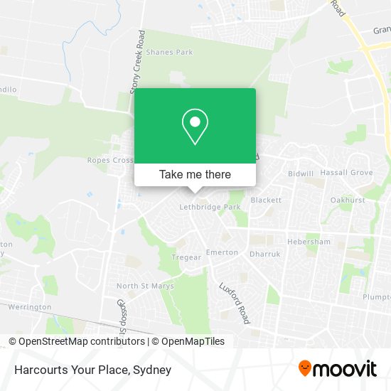 Harcourts Your Place map