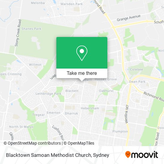 Blacktown Samoan Methodist Church map