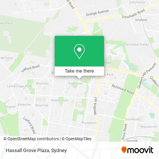 Mapa Hassall Grove Plaza