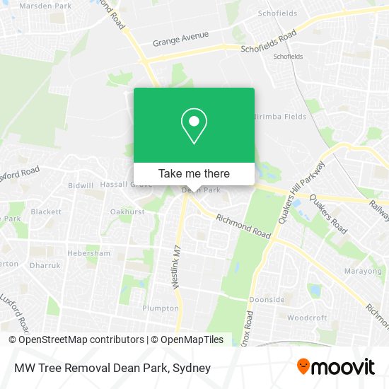 MW Tree Removal Dean Park map