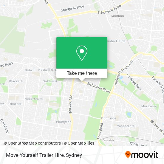 Move Yourself Trailer Hire map