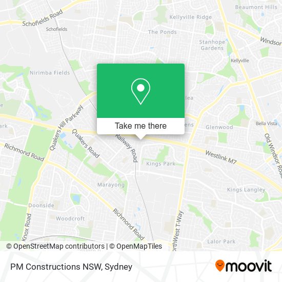 PM Constructions NSW map