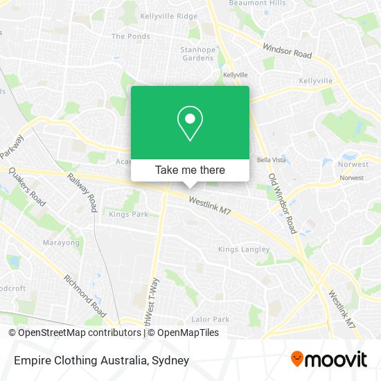 Empire Clothing Australia map