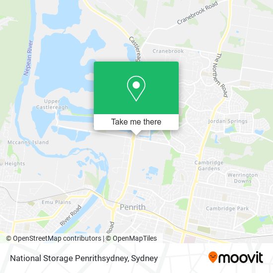 National Storage Penrithsydney map