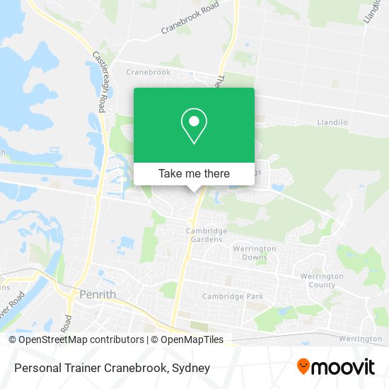 Mapa Personal Trainer Cranebrook