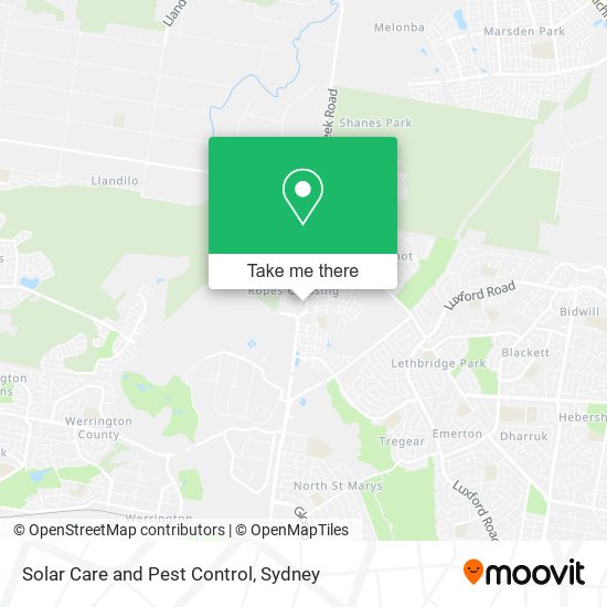 Solar Care and Pest Control map