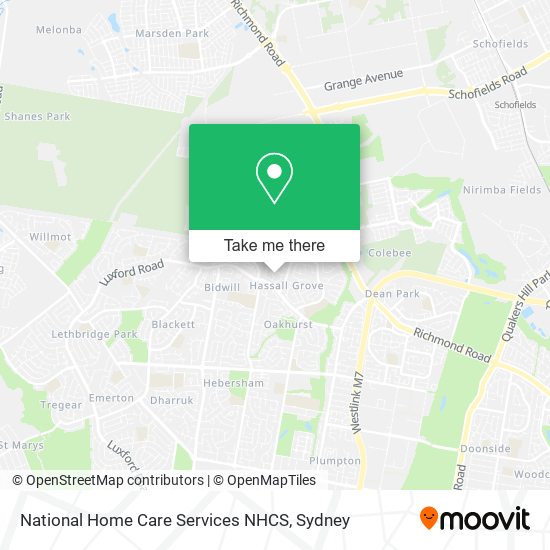 National Home Care Services NHCS map