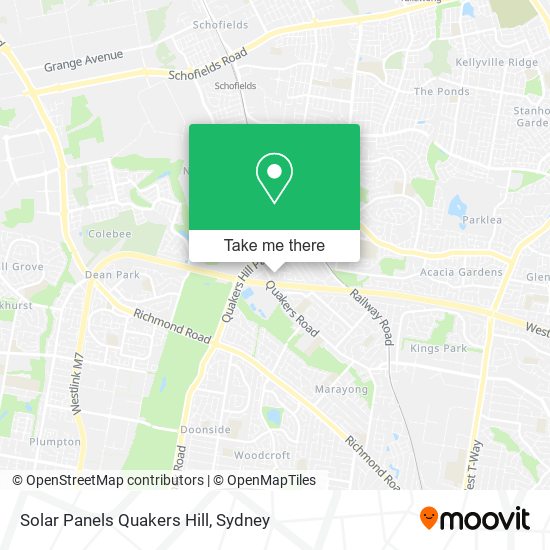 Solar Panels Quakers Hill map