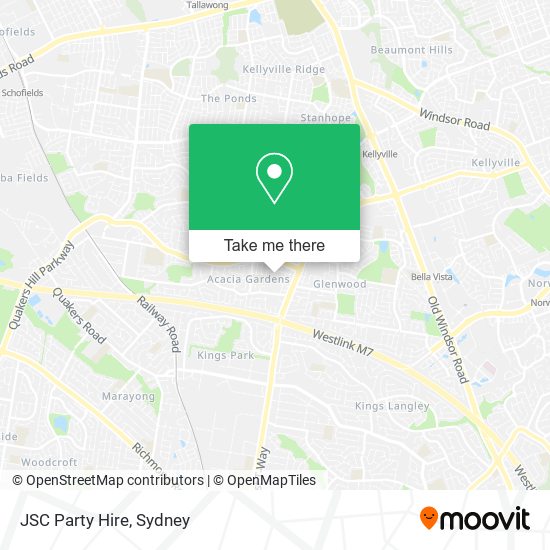 JSC Party Hire map