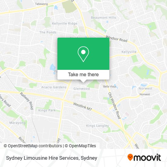 Mapa Sydney Limousine Hire Services