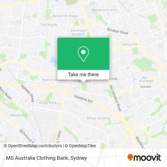 Mapa MS Australia Clothing Bank