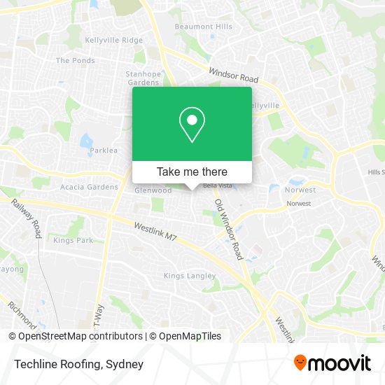 Techline Roofing map