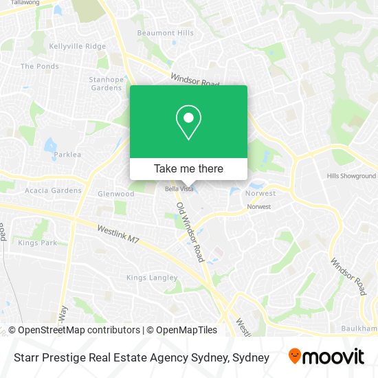 Mapa Starr Prestige Real Estate Agency Sydney