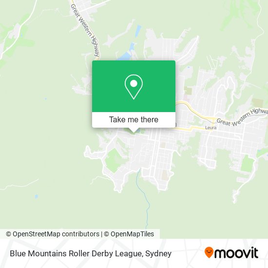 Mapa Blue Mountains Roller Derby League