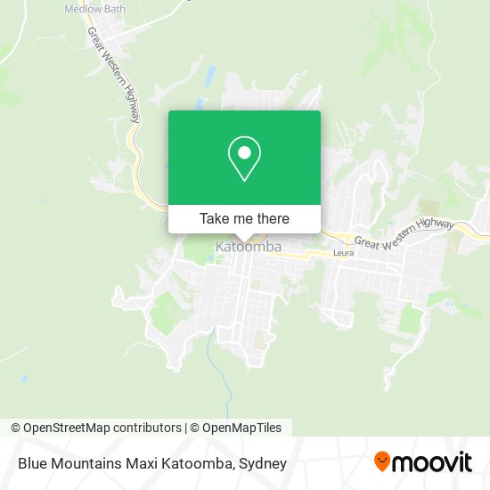 Blue Mountains Maxi Katoomba map