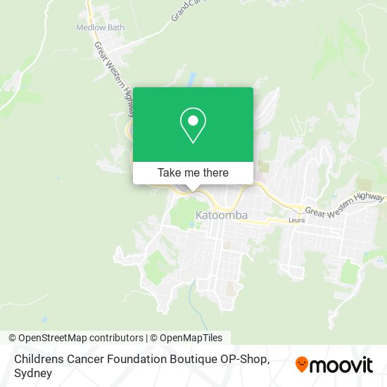 Childrens Cancer Foundation Boutique OP-Shop map