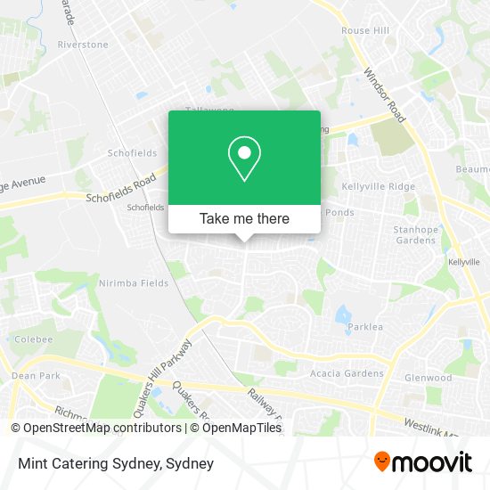 Mint Catering Sydney map