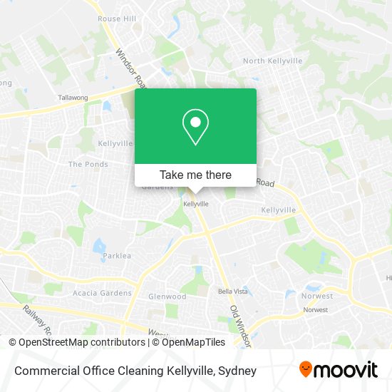 Mapa Commercial Office Cleaning Kellyville