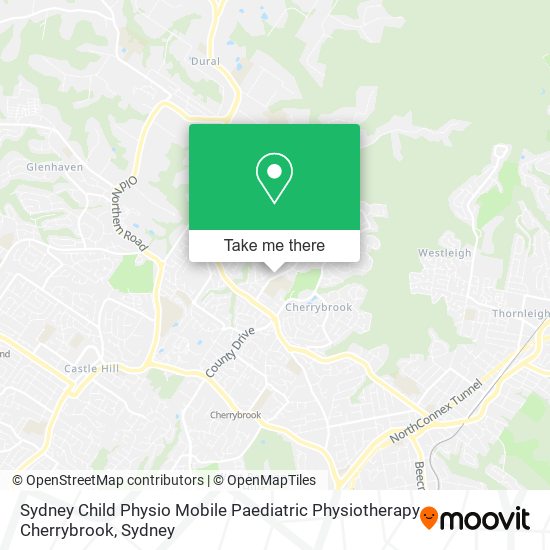 Mapa Sydney Child Physio Mobile Paediatric Physiotherapy Cherrybrook