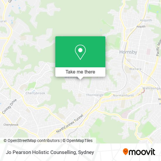 Jo Pearson Holistic Counselling map