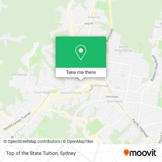 Top of the State Tuition map