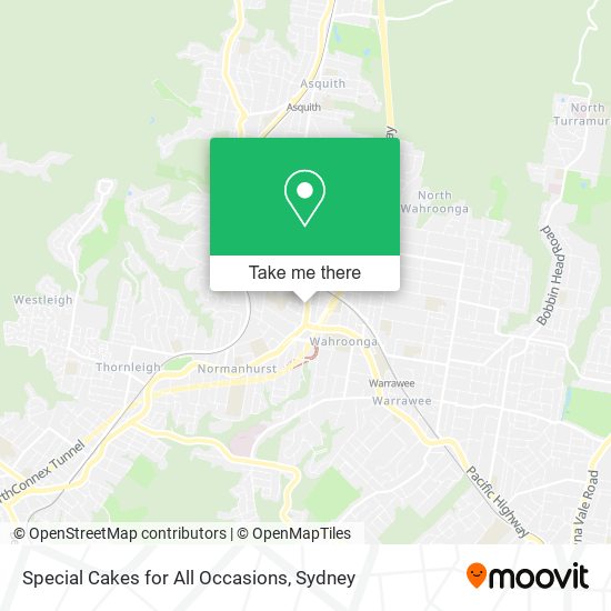 Special Cakes for All Occasions map